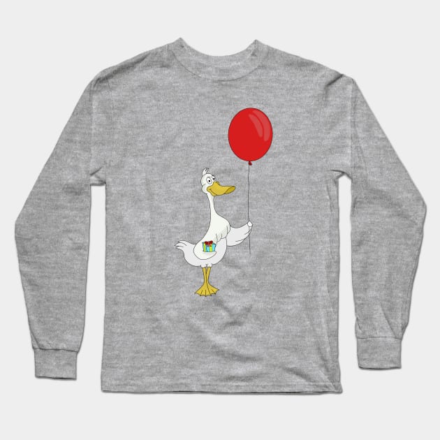 Happy Birthday Goose Long Sleeve T-Shirt by DiegoCarvalho